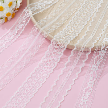 French Lace Clothing Accessories Handmade DIY Bow Hair Accessories Headdress Mesh Material