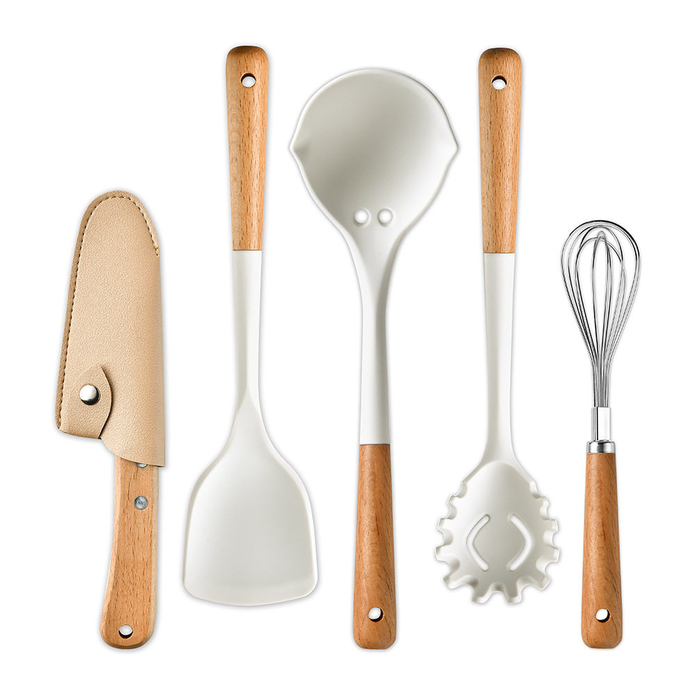 Rui Ming milk White Beech handle mini kitchenware set children's mini spatula knife kitchen tools
