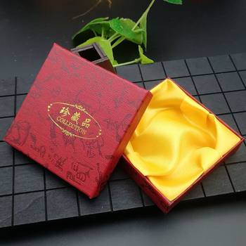 Jewelry Box Red Bracelet Packaging Box Retro Poetry Buddha Beads Bracelet Carton Pendant Bracelet Box Wholesale Gift Box