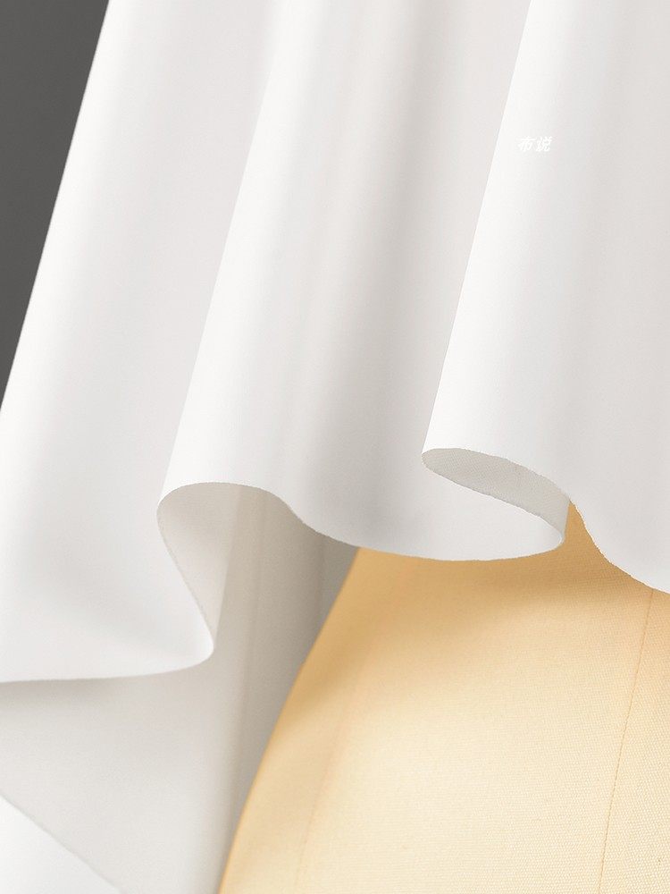 Matte Pure White Pu Leather Fabric - Slightly Elastic Matte Leather, Light, Soft, Smooth, Waterproof and Anti-Wrinkle Fabric