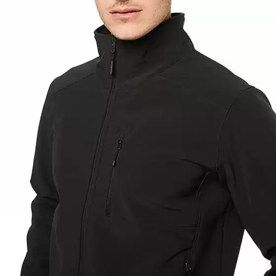 Nordic Style Stand-Collar Softshell Jacket, Waterproof and Warm Fleece-Lined Jacket, Outdoor Mountaineering Coat, Foreign Trade Plain Shell Jacket