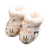 Winter baby shoes and socks 0-1 years old 3-6-9 months baby boys and girls fleece-lined thickened soft sole foot cover newborn cotton shoes 10