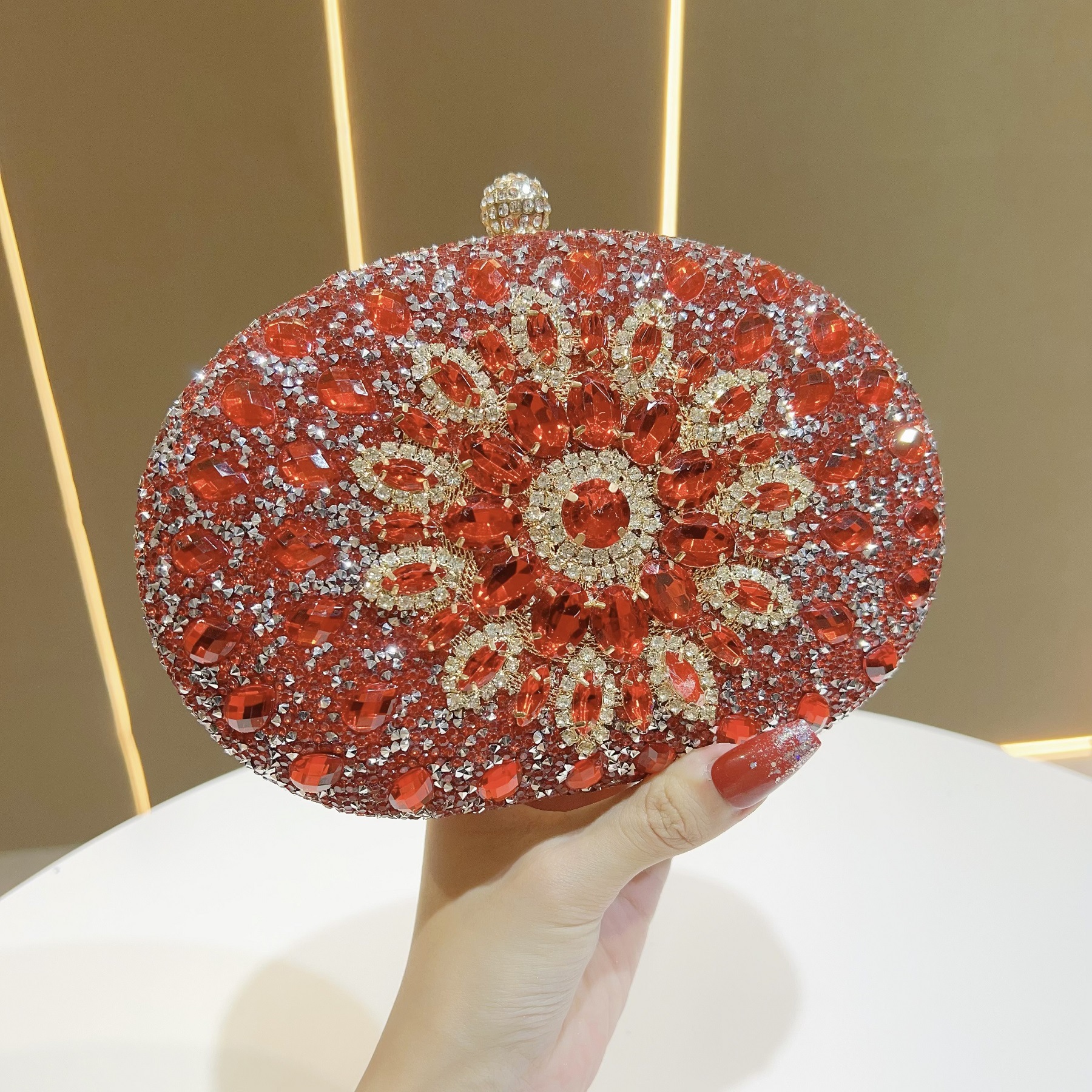 Cross-border Rhinestone Sunflower Dress Banquet Bag Luxury Celebrity Elegant All-match Diamond-encrusted Crossbody Small Handbag Full Diamond 14 O1CN01PvLje42LHXp1DAQZR !!2216856689667 0 cib