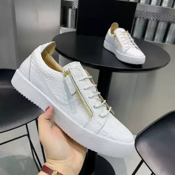 European station men's cowhide fashionable casual board shoes hairstylist tie up snake pattern graffiti European and American fashion brand men's shoes thick sole