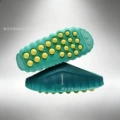 Blue green silver groove massage slippers eur43