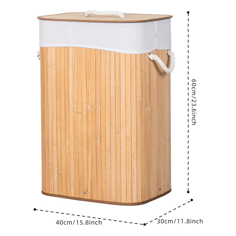 Hot pot shop storage basket bamboo folding basket dirty clothes basket straw basket storage supplies bucket box storage box finishing box