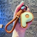 Leather 26 letter rope buckle-letter p