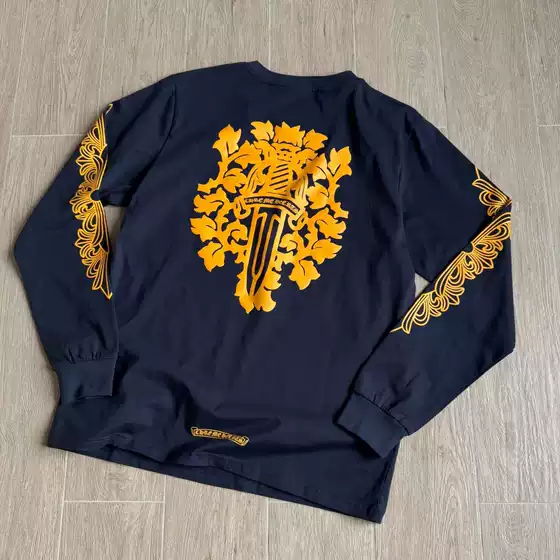 【In-Stock High-End Version】2025Ch Crowe Vine Sword Print Unisex Long Sleeve T-Shirt