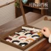Walnut Wood Grain Bracelet Storage Box, Buddhist Beads Display Tray, High-End Crystal Jade Bracelet Jewelry Box