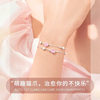 Pink Claw Claw Bracelet Women's New Girl's Heart Frosted Beads Light Luxury Bracelet Valentine's Day Gift for Girlfriend