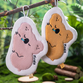 New Koala Hand Towel Hanging Absorbent Cyber Popular Cute Hand Towel Coral Fleece Embroidered Thickened Children Hand Towel