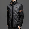 Men's New Stand Collar Casual Business Fashion Simple Knitted Thread Removable Sleeve down Jacket Jacket