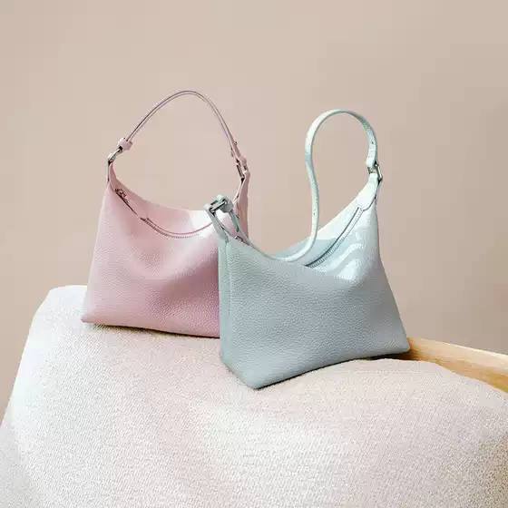 Jiuyue Leather Goods Women's Bags | 2026 New Versatile Bag Made of Top-Layer Cowhide, Underarm Bag for Commuting, High-End Pillow Bag.