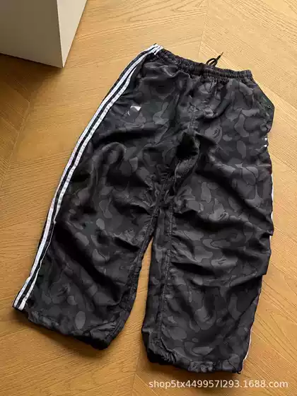 Zhang Baizhi Style 2026 New Classic Casual Striped Loose Woven Lounge Pants Unisex