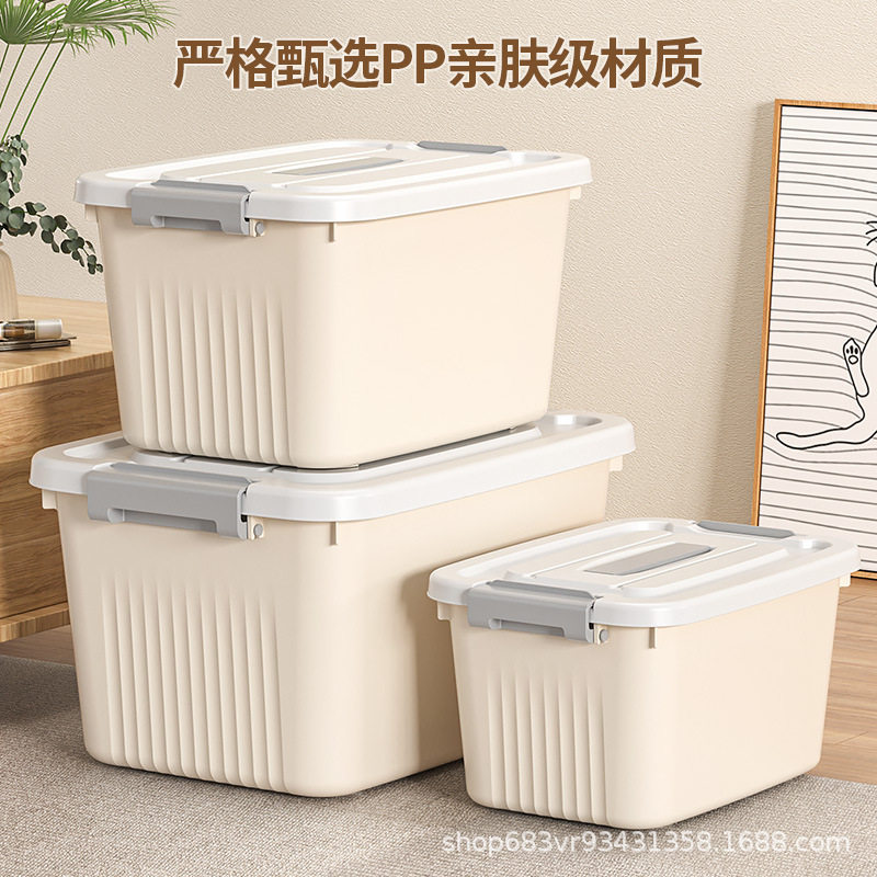 Storage Box Organizer with Wheels for Home Daily Use Toys Clothes Large Capacity Plastic Storage Box with Lid Wholesale