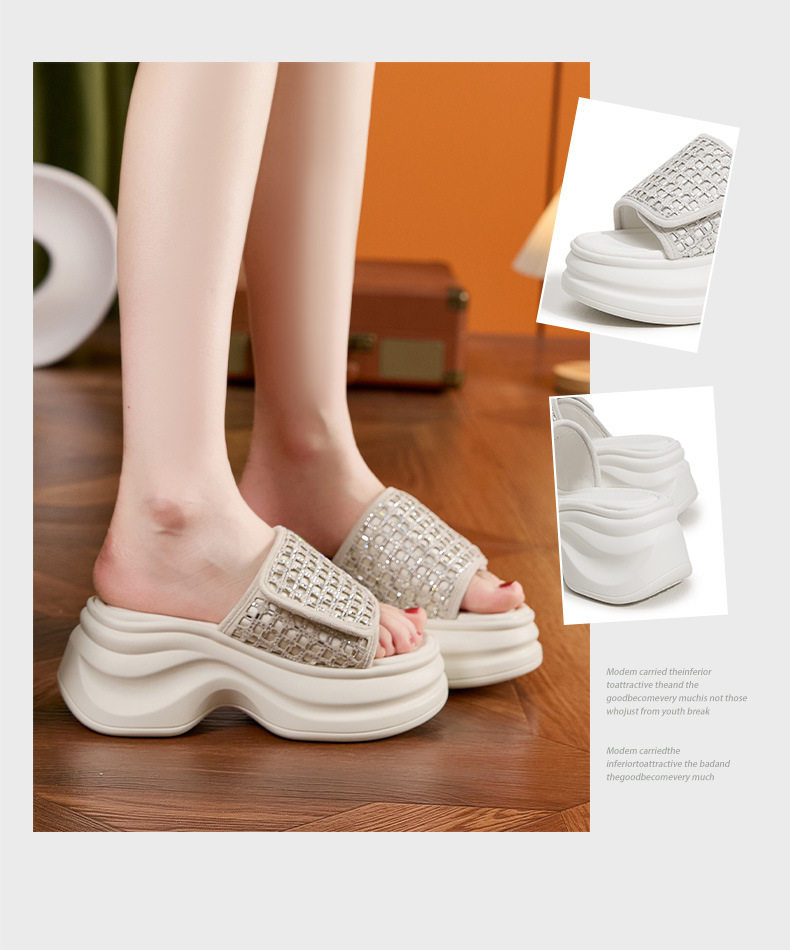 Dép sandal nữ quai chữ V đơn giản, chất liệu PU, đế xốp nhẹ — Trắng, Đen chi tiết 3