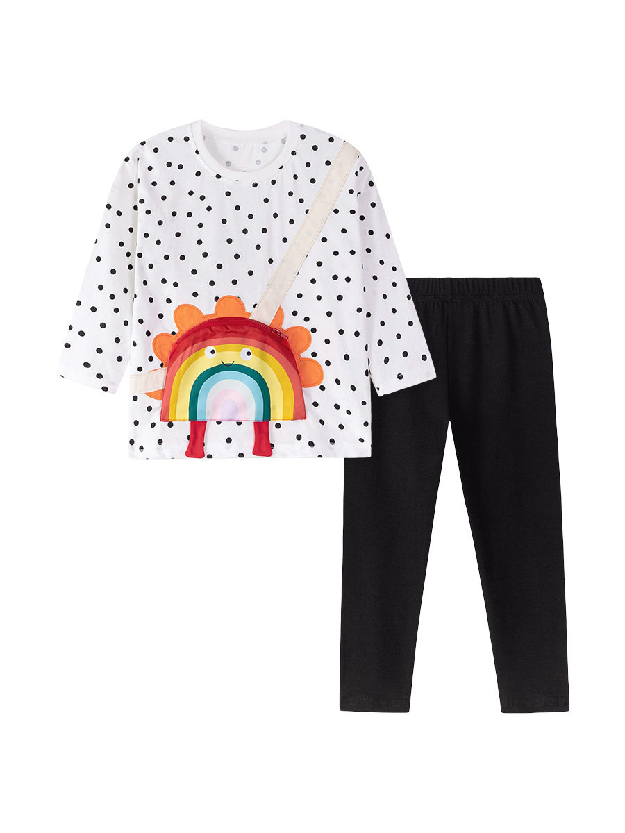 Usine vente en gros vêtements enfants, ensemble fille manche longue automne, tenue deux pièces style