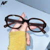 New Korean version of retro small frame glasses frame female red book photo concave shape glasses frame personality flat mirror wholesale