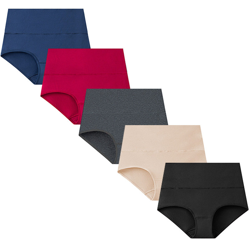 跨境欧码美码外贸女士内裤纯棉加大码高腰收腹内裤亚马逊爆款热卖