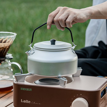 Cross-Border Amazon Outdoor Kettle for Camping, Travel, Outdoor Kettle, Portable Tea-Making Aluminum Outdoor Kettle
