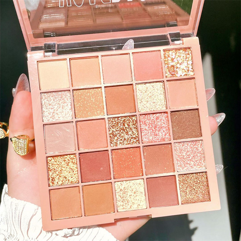 MGL 25 color eye shadow pearlescent matte earth color glitter powder niche brand multi-color large plate girl's affordable entry