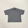 Gray/all-over printed short sleeves