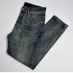 Jeans Men's Slim-fit Small Foot Slim-fit New Korean-style Fashionable Washed Retro-style Blue Stretch Jeans