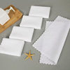 White Square Towel Fine Fiber Embossed Edge Hotel Wedding Kindergarten Square Towel Wet Wipes Disposable Napkin Wholesale