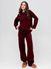 Amazon Cross-Border Tattered Style Solid Color Woolen Suit Two-Piece Round Neck Pullover Top Slim Straight Woolen Pants