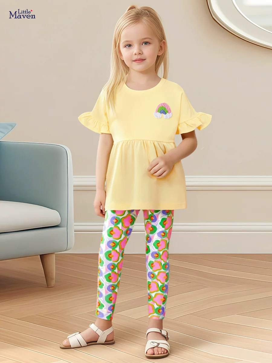 Factory Girls' Set, Summer Short-sleeve Kids' Outfit, Kids' Set Wholesale