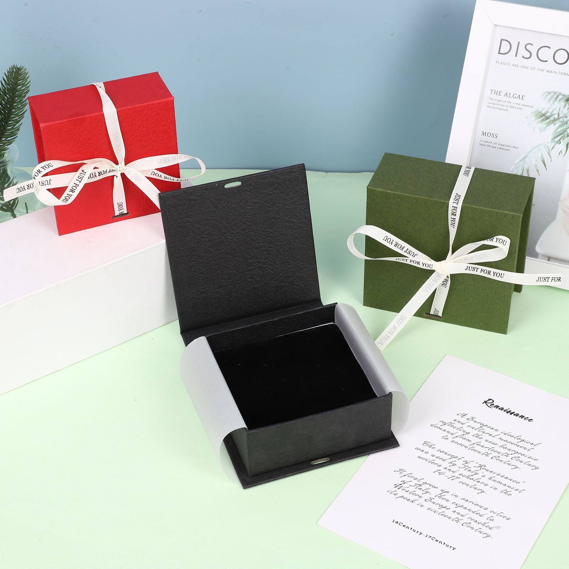 Jewelry Packaging Box, Ring Necklace, Wearable Nail Polish, Book-Shaped Flip-Top Box, Jewelry Storage Box, High-End Gift Packaging Box