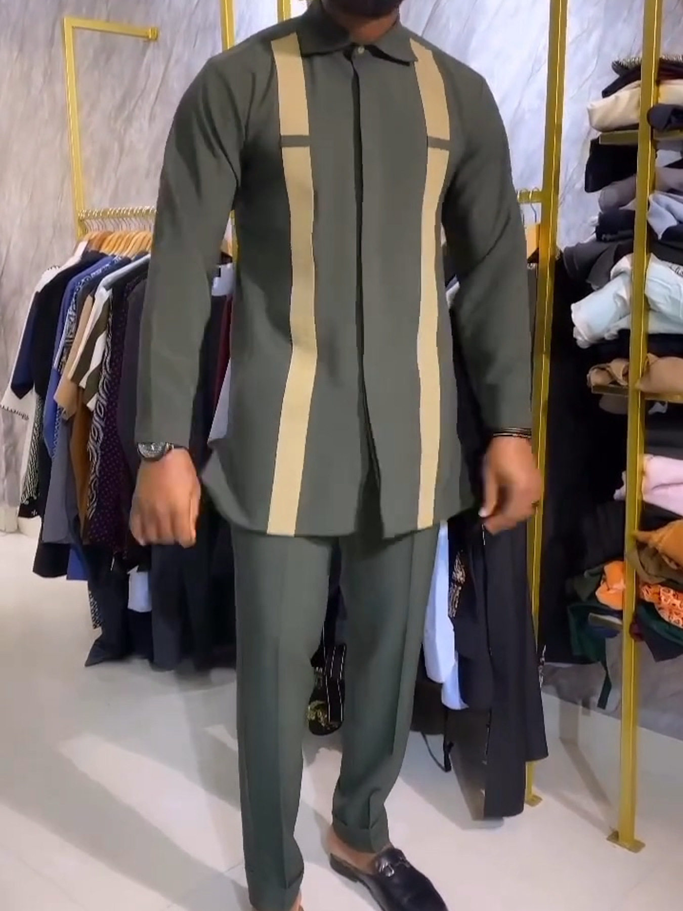 Men's Suit Independent Station Color Matching Fashion Style Breathable Casual Versatile