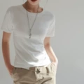 White [round neck]
