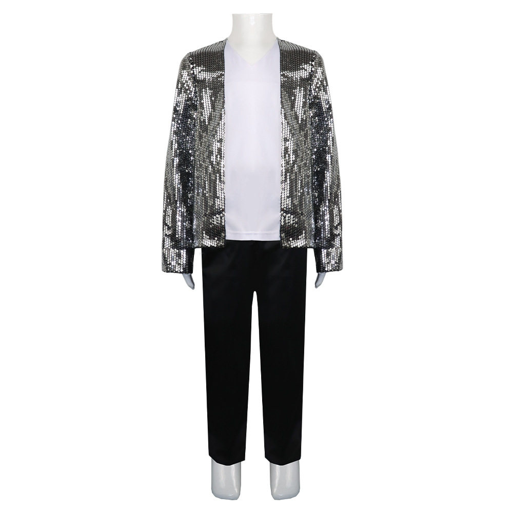 迈克尔杰克逊演出服模仿装舞台亮片儿童成人男女款MJ表演服套装