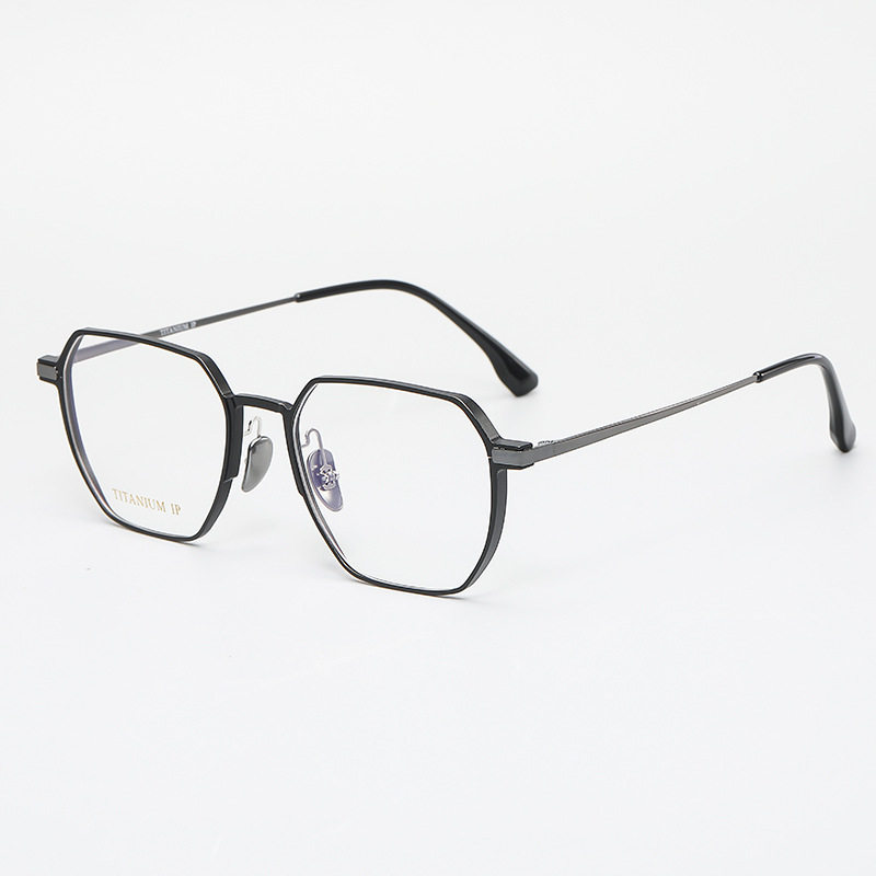 Factory new high quality men's business aluminum magnesium glasses frame 20226 square all-match myopia flat glasses