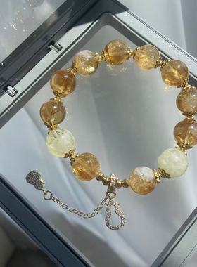 【福禄双全】天然黄塔晶手链女式时尚饰品送女友闺蜜生日水晶手串