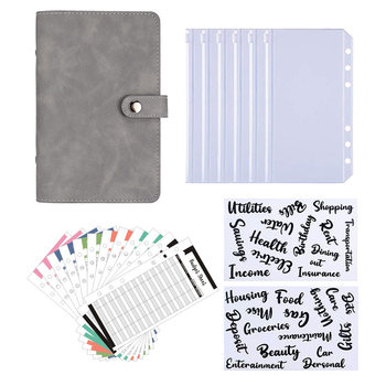 Cross-Border Money Saving Book Loose-Leaf Notes Multi-Functional Storage Book Accounting Plan This Loose-Leaf Core Removable Zipper Bag