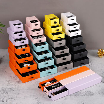 Drawer Jewelry Box Earrings Jewelry Packaging Box Ring Earrings Jewelry Carton Necklace Bracelet Storage Box Wholesale