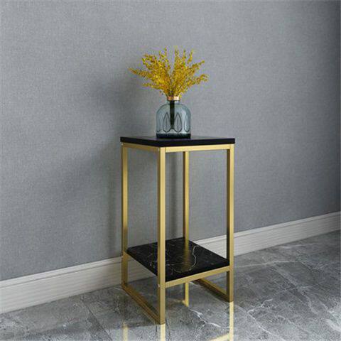 室内多层置物架北欧铁艺花架软装客厅简约架金色落地盆景装饰bjs