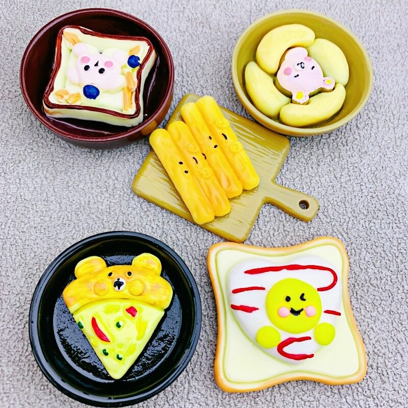 Large Food and Play Plate Hot Pot Lobster Crab Resin Accessories DIY Refrigerator Sticker Keychain Pendant Decoration Material