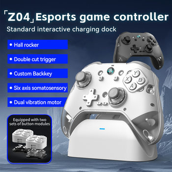 Z04 wireless game handle with charging base computer switch Android IOS hand swim micro button