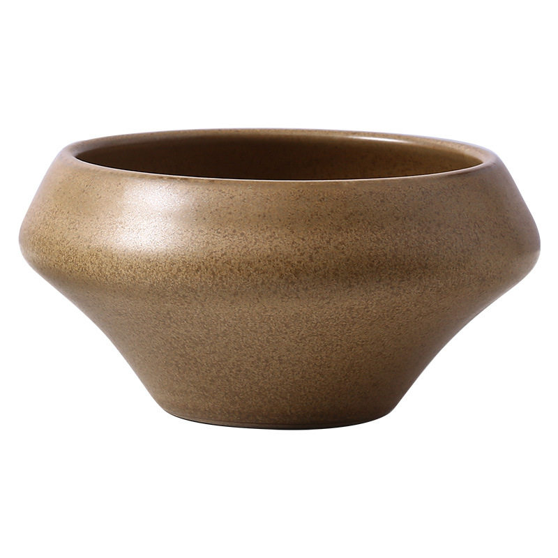 Vintage Japanese Style Dishes Household Rice Bowl Sauce Dish Restaurant Salad Dessert Bowl Small Dishes Flavor Dish Solid Color Crude Ceramic