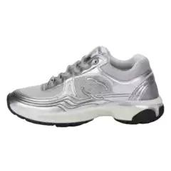Guangzhou European Station Silver Horn King Hot-Selling Mesh Chanel-Style Genuine Leather Thick-Soled Dad Shoes Color-Blocking Casual Sneakers