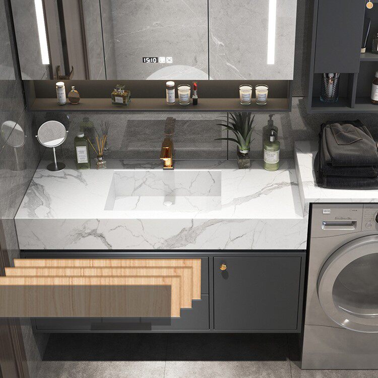 Balcony Integrated Washing Machine Cabinet Combination Light Luxury Rock Board Bathroom Cabinet Toilet Sink Sink Sink Cabinet