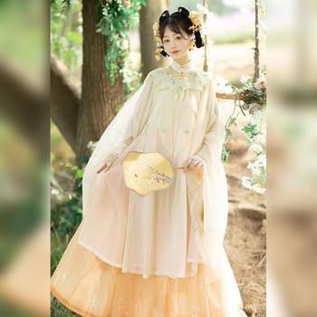 Original Hanfu for Women by Dieyu: Improved Chinese Style with Floral Hairpin, Intricate Embroidery, Cloud Shoulder, Ming Dynasty Style, Super Fairy for Summer
