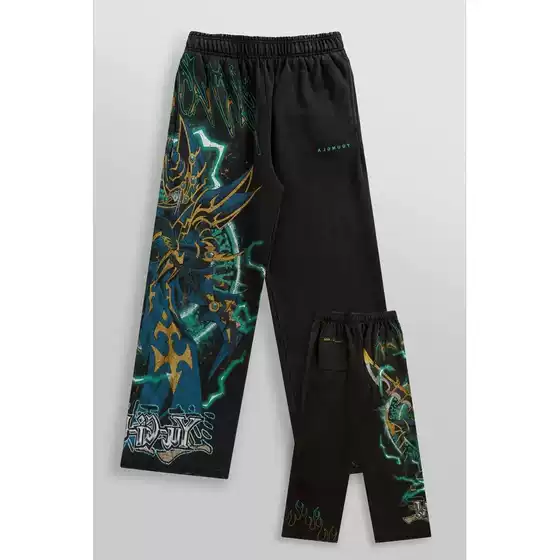 Cross-Border New American Street Style Loose Wide-Leg Pants 3D Printed Comfortable Casual Sports Pants Unisex Pants