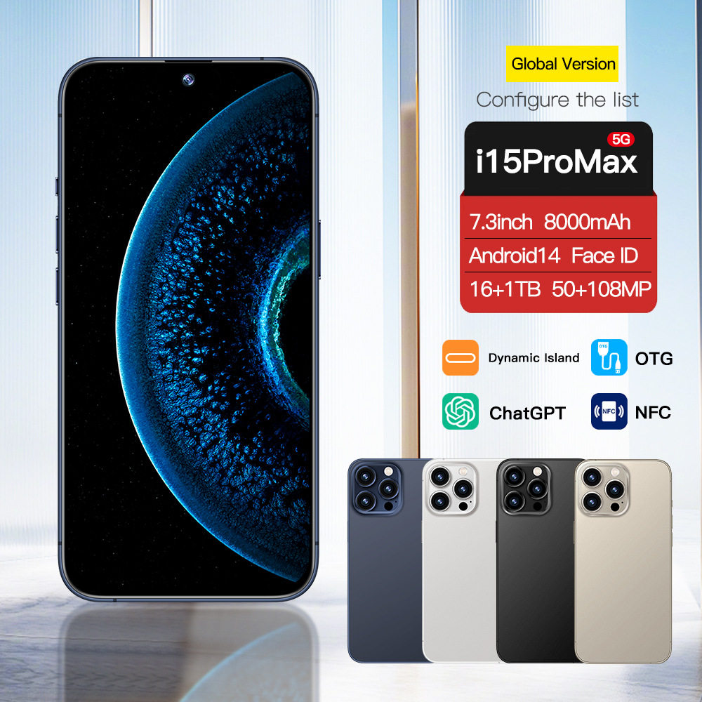 跨境i15Promax 爆款现货6+128全网通6.5寸高清屏NFC外贸智能手机