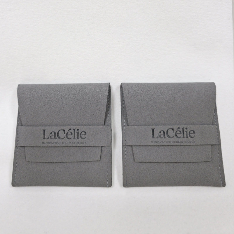 Customized Microfiber Bag with Flap, Jewelry Bag, Envelope Style Bag, Jewelry Packaging Bag, Ring Storage Bag