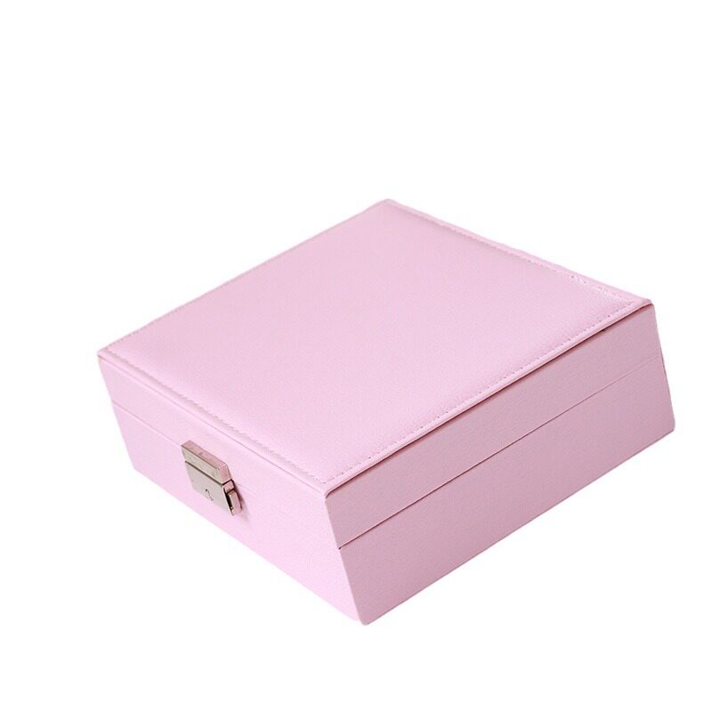 Large-Capacity Single-Layer Jewelry Storage Box with Lock Internet Celebrity Amazon Best-Selling Earrings Ring Necklace Jewelry Box