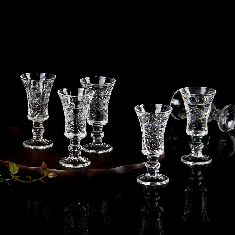 Small liquor glass spirits goblet Crystal Maotai Cup 6 PCs suit bar KTV Cup